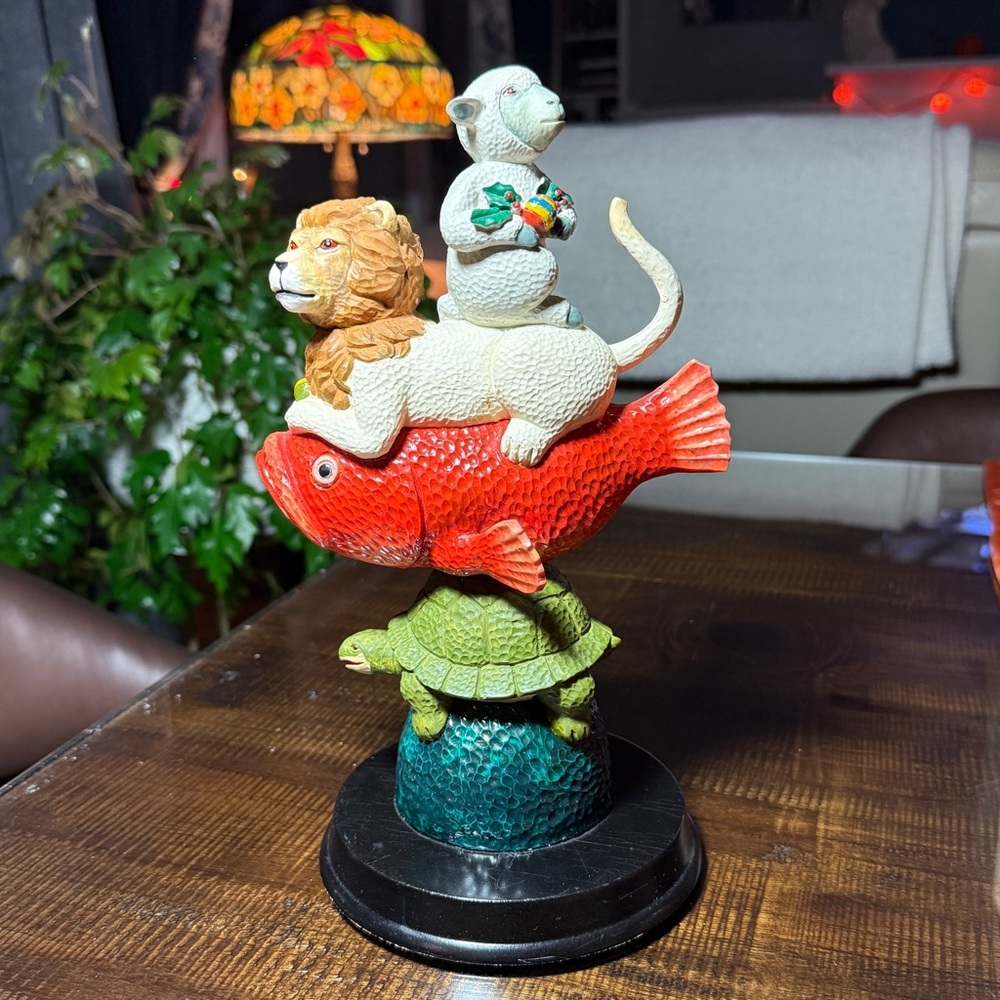 Department 56 "Peaceable Kingdom" Statue David Everett Very RARE Neiman Marcus